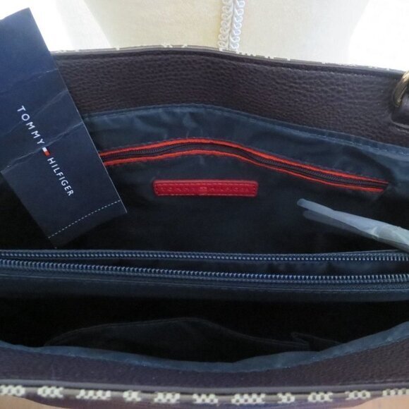 TOMMY HILFIGER. TH Monogram Brown Tote . Authentic ! $ 108.00 - Picture 10 of 12